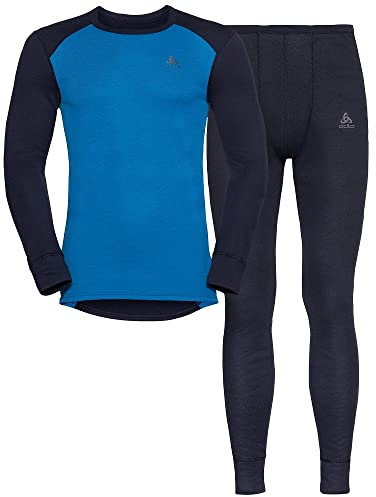 Odlo Herren Funktionsunterwäsche Set ACTIVE WARM ECO, dark sapphire - indigo bunting, XXL