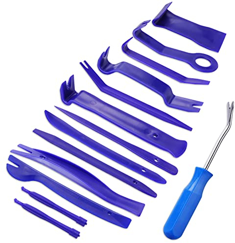 flintronic Outils Demontage Garniture, 14 PCS en Plastique Ensemble d'Outils d'enlèvement de Panneau de Porte Automatique, Outils de Suppression pour Voiture Porte Panneau Tableau de Bord