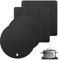 Bimormat Silicone Trivet Mats, 4 Pack 2 shape(2 Squared+2 Round) Heat Resistant Pot Holders Set, Silicone Table Mats Large Coasters for Kitchen Counter, Tables, Hot Dishes, Hot Pats, Pans(black)