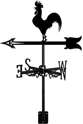 Veleta con forma de Siluetta Veleta con forma de gallo retro – Indicador de dirección para la granja al aire libre