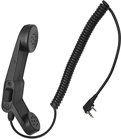 JUYODE Taktischer Handheld Walkie Talkie Lautsprecher Mikrofon Militär Armee Radio Mikrofon Freisprecheinrichtung Telefonempfänger mit PTT 2 Pin Stecker für Kenwood BaoFeng UV5R UV6R UV82HX DM5R