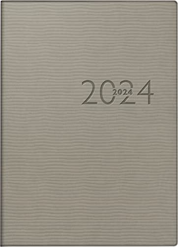 rido/idé Wochenkalender Modell perfect/Technik I 2024 2 Seiten = 1 Woche Blattgröße 10 x 14 cm grau