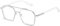 Double Bridge Square Brille Frauen Männer Anti-Blau Licht Transparente Brille Metallrahmen Klare Brille