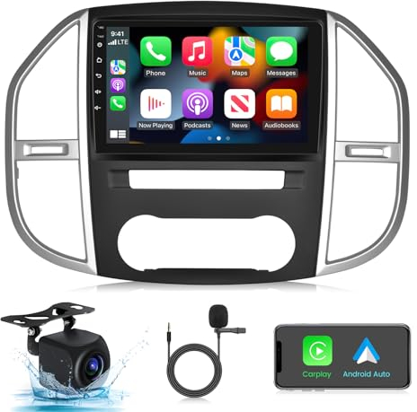 NHOPEEW Android - Autoradio für Mercedes Benz Vito W447 2014 2020-10.1 Zoll Touchscreen Radio mit kabellosem Apple Carplay & Android Auto WiFi GPS + AHD-Rückfahrkamera