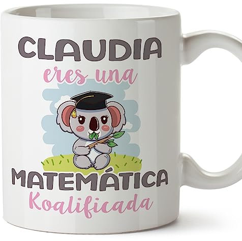 MUGFFINS Tazas Personalizadas para MATEMÁTICA - En Español - Koalificados Personalizados - 11 oz / 330 ml - Regalo Personalizable original y divertido