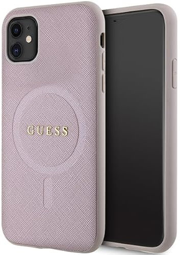 Guess GUHMN61PSAHMCP Hülle für iPhone 11 / Xr 6.1 Rosa hardcase Saffiano