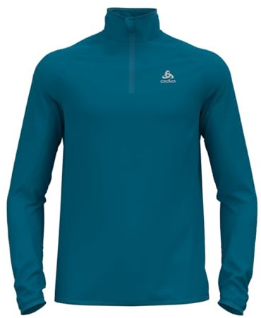 Odlo Herren Langarm Shirt mit Reißverschluss Berra Light, Saxony Blue, S