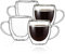 CNGLASS 5oz(150ml) Espresso Cups,Double Wall Insulated Glass Coffee Mugs with Handle,Espresso Shot Glasses,Clear Expresso Coffee Cups Set of 4