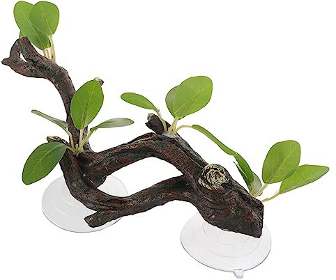 PRETYZOOM Branches De Résine Simulées Fausses Plantes D'aquarium Décoration Végétale De Terrarium Fausses Plantes Daquarium Plantes De Tortue Décor D'aquarium Reptile Fournitures D'aquarium