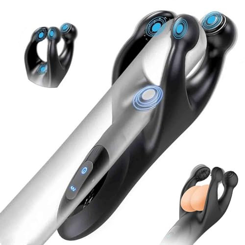 TDLPlus Penistrainer Penis Hoden Eichel Stimulator Mann Vibrator mit 10 Slap-Vibrationsmodus, Elektrische Masturbator Cup Masturbatoren Masturbieren SexSpielzeug für Männer Paare Solo(Schwarz)