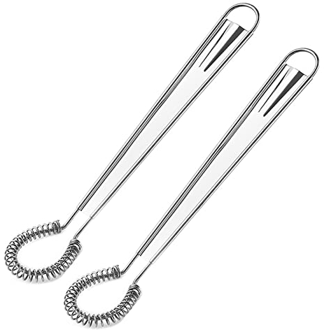 Stainless Steel Sauce & Gravy Whisk, Mini Egg Whisk Beater Milk Frother Foamer Coffee Mixer Hand Held Sauce Stirrer Blender Kitchen Accessories(size:2pcs)