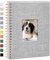 Vienrose Fotoalbum zum Selbstgestalten 28 x 20,5 cm, DIY Scrapbook Spiralalbum mit 80 Weißen Seiten, Leinen Fotoalbum zum Einkleben für Familien, Baby, Hochzeit, Jahrestag, Geburtstags, Grau