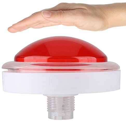 Vomeko Botones Pulsadores Arcade: Botón Arcade Grande con LED, Botón Arcade para Interruptor De Encendido De Reproductor De Videojuegos, Botón DC12V, Diámetro 100MM.(Rojo)