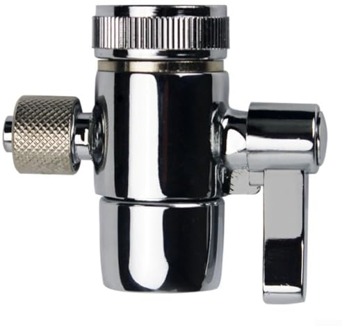 Spültisch-Wasserhahn-Umstellventil, Wasserhahn-Umsteller, Legierung, Dusch-Umstellventil, Duschkopf-Adapter für 6,35 mm RO-Schläuche
