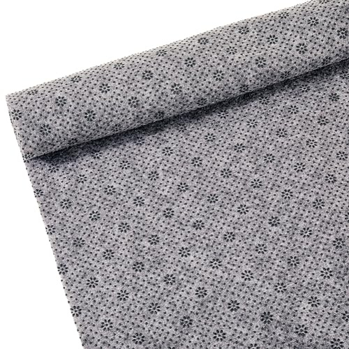 GORGECRAFT 2x2 Meter Großer Rutschfester Tuftingstoff Trägerstoff 2mm Dick Primäre rutschfeste Unterlage Mit Pflaumenblütenmuster Filzstoff Für Teppiche Tuftingpistole Kissen Stanznadel