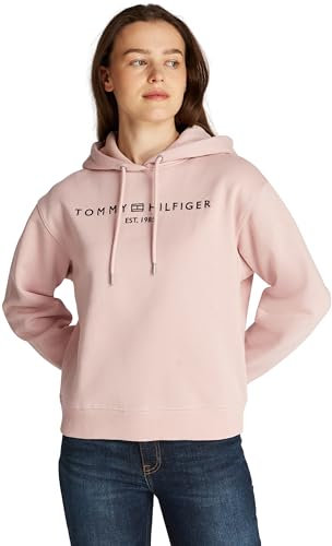Tommy Hilfiger Sweat à Capuche Femme avec Logo, Rose (Foggy Pink), XXL