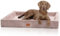 Knuffelwuff orthopädisches Hundebett aus Cord mit Handwebcharakter Santiago XXL 120 x 100cm Rosa - Abnehmbarer Bezug - waschbar - für große, mittelgroße und kleine Hunde