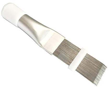 Condenser Comb - Stainless Steel Slat Comb, AC Slat Cleaning Brush, Repair of Slat Cleaners for Portable Air Conditioners, Cleaning Brush for Evaporator Fins, Reusable Sheet Metal