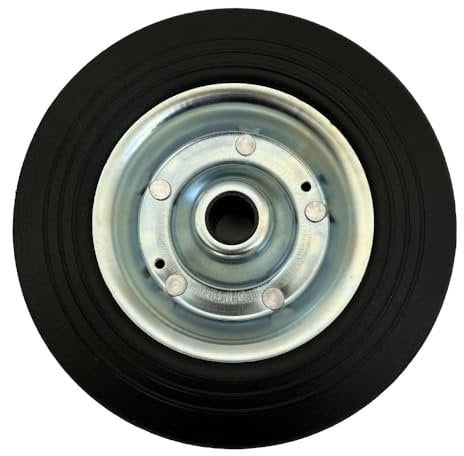 HEYOUTH Ruotino d'appoggio Rimorchio,Ruotino di Scorta,per Rimorchio, Ruota di Trailer,Cerchione in Acciaio zincato,200 x 50 mm
