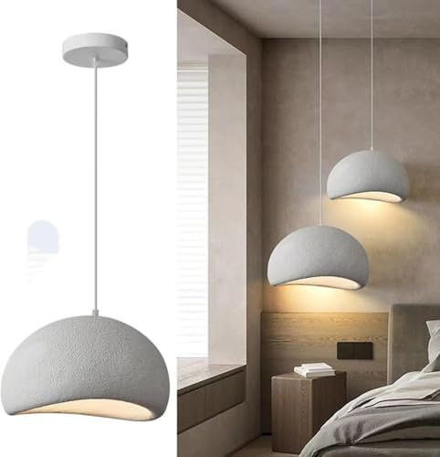 CNMKLM Moderne Pendelleuchte 50CM Wabi-Sabi-Stil Hängeleuchte E27 Weißer Pendellampe Esstisch Hängelampe Verstellbare Heimdekoration Kronleuchter Für Esszimmer Schlafzimmer Wohnzimmer Kücheninsel