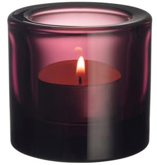 Iittala Kerzenhalter in der Farbe Violett, aus Glas gefertigt, 6cm, 1073052