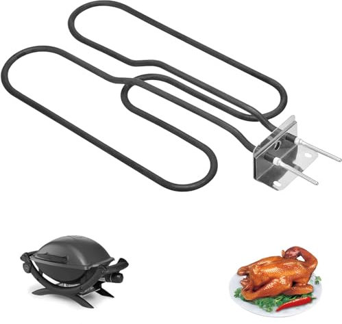 Kocusu Élément Chauffant 66631 pour Weber Barbecue électrique Q140,Q1400,SUS840,Acier Inoxydable,Spirale Chauffante 230 V,2200 W, Pièce de Rechange, Compatible avec Q1400,Q140, 20,5 x 40,5 x 7,5CM