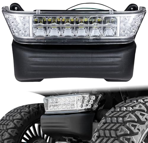 WEKANI Golf Cart LED Headlight with Bumper for Club Car Precedent 2004-UP