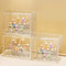 GUDEMAY stapelbare Acryl Vitrine mit Stufen, staubdichte Schaukasten, transparente Display Aufbewahrungsbox Ideal für Minifiguren, kleine Modelle, Sammlerstücke, Spielzeug & Blindbox (3er-Set)