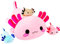 AQCQDQ Aaxolotl plüschtier Stofftier Kawaii Kuscheltier,Plüschkissen Spielzeug, Kissen Puppe,Kawaii Plüsch Spielzeug Plüschtier Axolotl Stofftier Kawaii Salamander für Kinder (50 cm,Pink)