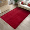 Carpetsale24 Kurzflor Teppich Wohnzimmer 200 x 280 cm Rot - Teppich Waschbar, rutschfest, Weich, modern einfarbig Design - für Schlafzimmer, Küche, Esszimmer