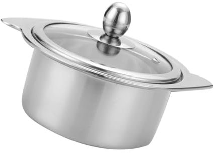 TOPPERFUN Edelstahl-hot Pot Für Induktionsherd Mit Deckel Topf Aus Stahl Kompatibel Mit Herd Als Schmortopf Silber