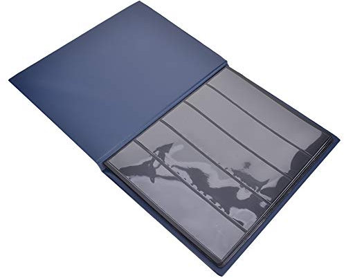 10 Pages Pages de Collecte de Timbres Porte-album pour Timbres-poste avec Couverture élégante et 400-500 Capacité - Bleu (BLUE)