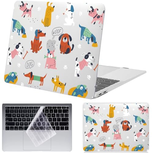 FBOFFC Coque Dure Compatible avec MacBook Air 15 Pouces 2025 2024 2023 M4 M3 M2 (Modèle A2941 A3114 A3241), Étui Plastique pour Ordinateur Portable et Housse de Clavier, Wouf Chien