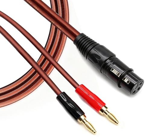 FINEANDENG Banana Plug to XLR Speaker Cable Banana Plug to XLR Female Plug Extended Speaker Cable for Power Amplifiers,Speakers,etc(3.28 FT) (1M)