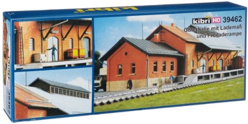 Kibri 39462 - H0 Güterhalle mit Lademaß und Freiladerampe