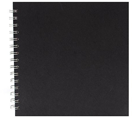 Pink Pig 8x8 Posh Silk Pig White Paper Sketchbook - Black