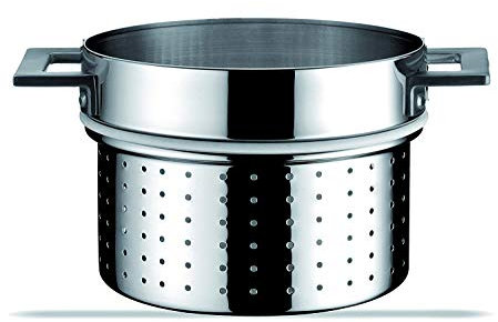 MEPRA Attiva Inserto Cuocipasta, 24 cm, Trimetallo Acciaio Inossidabile 18/10, Alluminio e Rame, 6,5 Litri