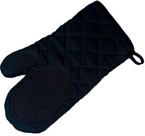 douceur d'Intérieur - 1790157, Topfhandschuh , 30 X 18 Cm , Cuistot , Polybaumwolle+Silikon , Schwarz