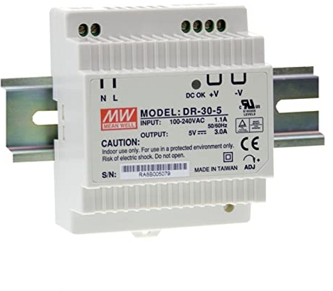 MEAN WELL DR-30-5 15W 5V 3A Hutschienen Netzteil DIN-RAIL