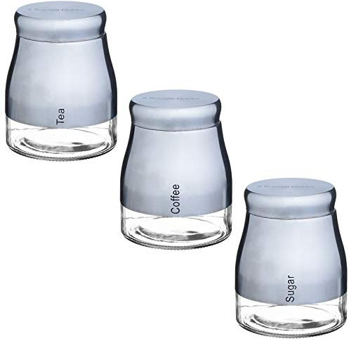 DEENZ Vintage Pastel Tea, Coffee and Sugar Containers Set of 3