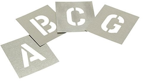 Schablonen L212 Set von Zink, Buchstaben, 2.1/5,1 cm