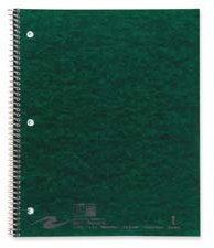 Roaring Spring Stasher Notebook, One Subject, 11 x 9, 100 Sheets, College Ruled, Assorted Color Covers