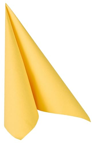 250 Hochwertige Premium Servietten ROYAL Collection 1/4-Falz 40 cm x 40 cm gelb