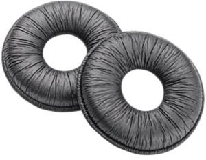 Plantronics 80355-01 Imitación Piel Negro 2pieza(s) Almohadilla para Auriculares - Espumas de Auriculares (Imitación Piel, 2 Pieza(s))
