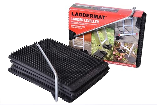 Leiter-Nivellierer Ladder Mat – Stabile Unterstützung auf unebenem Gelände, rutschfest, ideal für Gras – Sicheres Arbeiten im Garten und auf Baustellen.