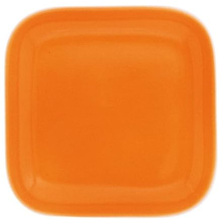 KAHLA Pronto Colore Deckelchen eckig 10x10 cm sunset orange|orange kleine Platte aus Porzellan