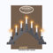 WEIGLA - Schwedenleuchter original Erzgebirge I Trendiger Schwede GRAU I Schwibbogen Weihnachten I 7 Lampenkerzen + 1 Ersatzlampe I 7 x 34 V, 3 W, E10 I Weihnachtsdeko innen I Kiefernholz