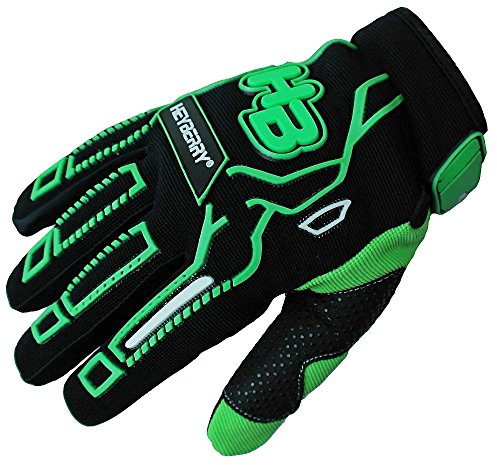 HEYBERRY Motocross MTB MX Handschuhe schwarz grün Gr. XL