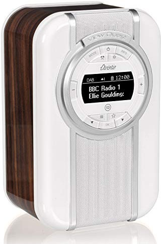VQ Christie DAB & DAB+ Digital Radio with FM, Bluetooth/NFC, Alarm Clock, Rotating Display & Enamel Fascia – Walnut