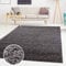 ayshaggy Shaggy Teppich Hochflor Langflor Einfarbig Uni Dunkelgrau Weich Flauschig Wohnzimmer, Größe: 200 x 290 cm